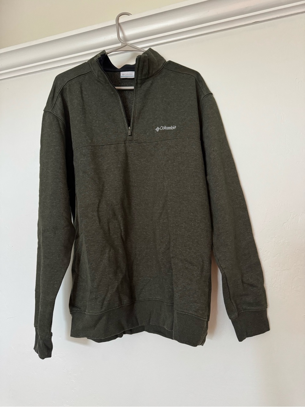 Columbia Men's Olive Fleece Quarter-Zip